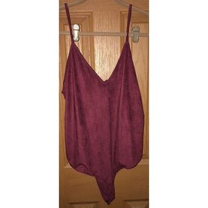 rue 21 bodysuit - maroon